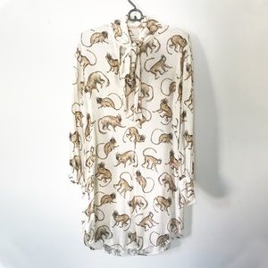 Monkeys & Crowns Patterned Dress